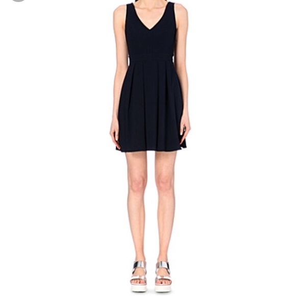 Claudie Pierlot rencontre bow crepe skater dress - Picture 3 of 8